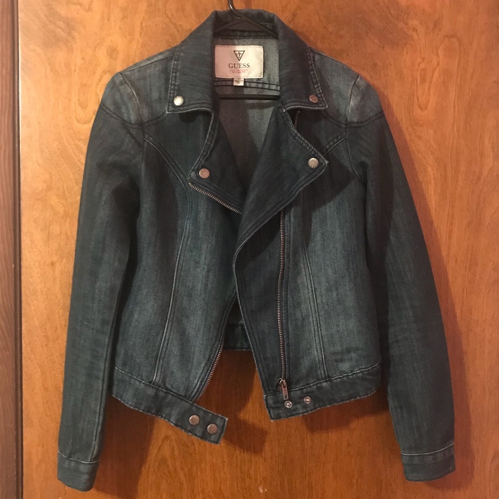 Guess denim moto jacket